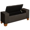 Ver imagem 4 de Recamier Baú Berlin 1,30m Decorativo Premium para Cama Casal Estilo Closet Estofado Cor Cinza