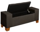 Ver imagem 4 de Recamier Baú Berlin 1,30m Decorativo Premium para Cama Casal Estilo Closet Estofado Cor Cinza