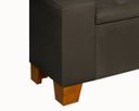 Ver imagem 5 de Recamier Baú Berlin 1,30m Decorativo Premium para Cama Casal Estilo Closet Estofado Cor Cinza