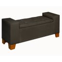 Ver imagem 1 de Recamier Baú Berlin 1,30m Decorativo Premium para Cama Casal Estilo Closet Estofado Cor Cinza