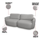 Ver imagem 3 de Sofá 2 Lugares Orgânico 174cm Modulado para Sala Brumma Bouclê K01 - D’Rossi