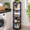 Ver imagem 2 de Estante Modular 5 Andares Prateleira Redonda Multiuso para Cozinha Sala Escritório e Lavanderia