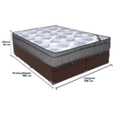 Ver imagem 3 de Cama Box Baú Marrom e Colchão Iso Superpocket Molas Ensacadas Queen Ortobom