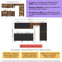 Ver imagem 3 de Armário Cozinha Modulada Completa 298cm Pequim Top Multimóveis Mp3770 Madeirado/preto