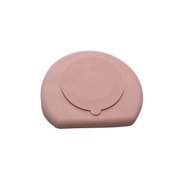 Kit 4 Alimentação Bebê Silicone Prato Copo Garfo e Colher Rosa - 3