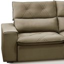 Ver imagem 6 de Sofá 3 Lugares Retrátil Reclinável Chaise Direito 258cm Bergen F04 Veludo Amêndoa - Lyam Decor