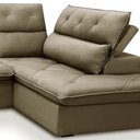 Ver imagem 7 de Sofá 3 Lugares Retrátil Reclinável Chaise Direito 258cm Bergen F04 Veludo Amêndoa - Lyam Decor