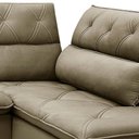 Ver imagem 5 de Sofá 3 Lugares Retrátil Reclinável Chaise Direito 258cm Bergen F04 Veludo Amêndoa - Lyam Decor