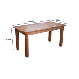 Conjunto de Mesa Ripada 1,60m com 6 Cadeiras em Madeira Maciça - 5
