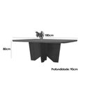 Ver imagem 2 de Conjunto: Mesa Sala Jantar Nevada C/ Tampo Madeirado Canto Curvo 180x90cm e 6 Cadeiras Tilia