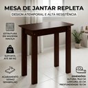 Ver imagem 2 de Mesa de Jantar Repleta Madeira Maciça 75x45 cm