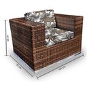 Ver imagem 3 de Conjunto Bora Bora - 1 Sofá 2 Lugares + 2 Poltronas + 1 Mesa de Centro - Itaparica