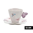 Ver imagem 2 de Jogo 12 Xícaras de Café com Pires Borboletas 100ml Wolff