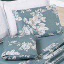 Ver imagem 2 de Jogo Cama Lençol Celi Casal Padrão Micropercal 200 Fios 4 Peças - Verde Floral