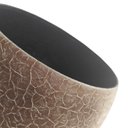 Ver imagem 3 de Vaso Castiçal Oval Decorativo com Pintura Craquelada em Metal 11x18cm