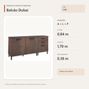 Ver imagem 3 de Balcão Buffet Dubai 2 Portas 3 Gavetas Café Formimóveis
