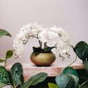 Ver imagem 4 de Arranjo de Orquídeas Artificiais Vaso Grande de Sala 4 Flor