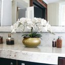 Ver imagem 3 de Arranjo de Orquídeas Artificiais Vaso Grande de Sala 4 Flor