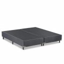 Ver imagem 1 de Cama Box King Bipartida 96 Diversas Cores (193x203x40):suede Cinza/king