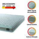 Ver imagem 3 de Colchão Casal Queen Espuma D33 Pillow Top Millenium 158x198x19cm Bege/branco Hellen