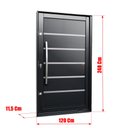 Ver imagem 4 de Porta Pivotante Alumínio Lambril Premium c/Pux.Esq. Elite Preto 240x120 Brimak