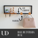 Ver imagem 4 de Hall de Entrada Sapateira Madeira e Aço Carbono Acompanha Cabideiro com Prateleira e Porta Chaves In