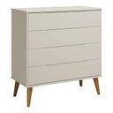 Ver imagem 5 de Quarto de Bebê 4 Portas com Cômoda Gaveteiro Elfe Retrô e Berço Americano Danny Areia Acetinado Amad