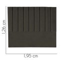 Ver imagem 3 de Cabeceira Carla Pé Plástico 195cm King Size Para Cama Box Quarto Linho Marrom - Gat Magazine
