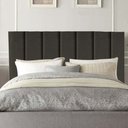 Ver imagem 1 de Cabeceira Carla Pé Plástico 195cm King Size Para Cama Box Quarto Linho Marrom - Gat Magazine