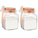 Ver imagem 1 de Jogo de Potes Porta Tempero de Vidro com Colher 260ml 2 Peças - Hauskraft