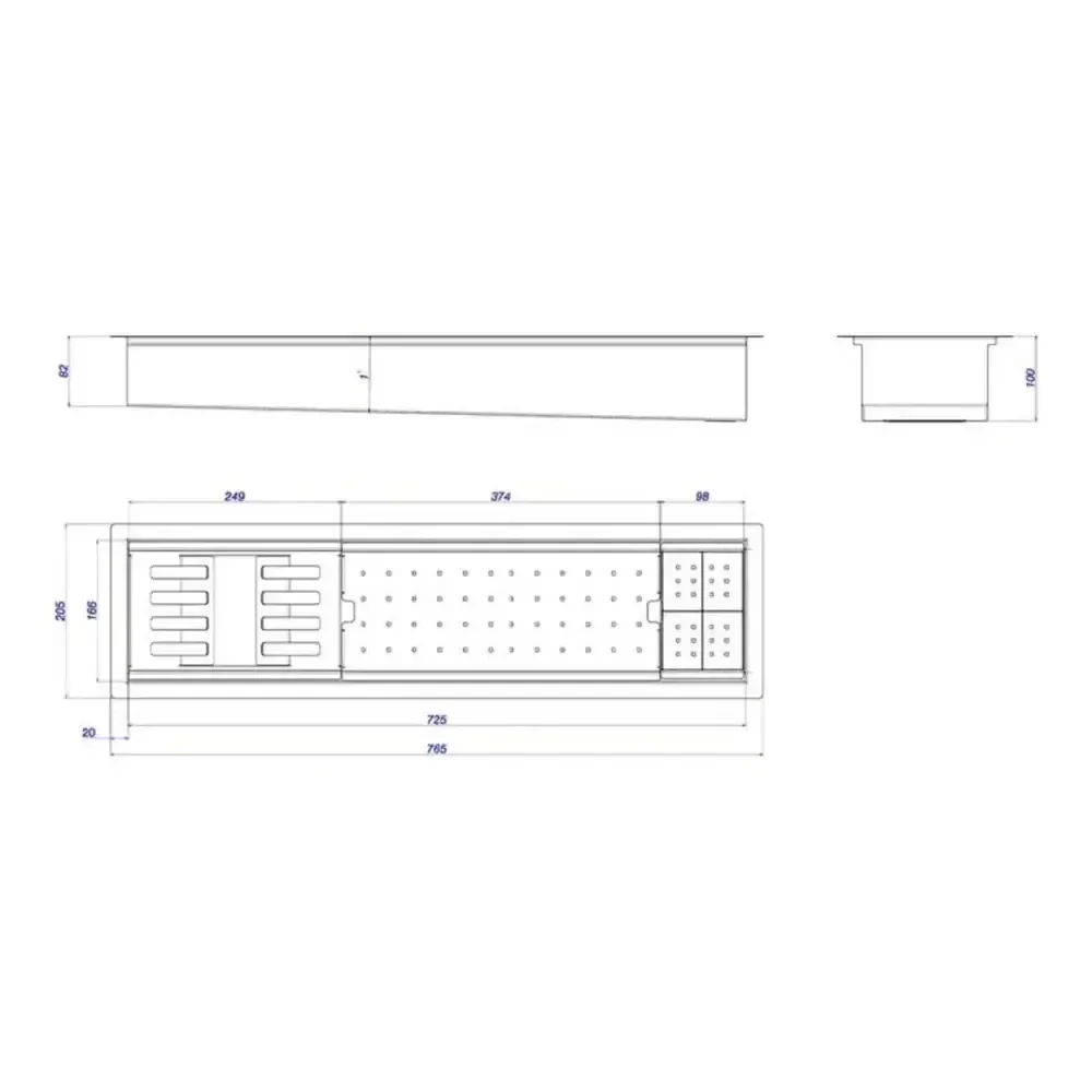 Calha Organizadora C/ Sistema de Escoamento 765x206 - Ac.200.75.org.inx - 9