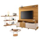 Ver imagem 1 de Estante Home Theater Bold Off White Cinamomo e Aparador Infinity e Mesa de Centro Sky com Tampo de V