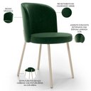 Ver imagem 4 de Kit 4 Cadeiras Sala de Jantar Estofada Gavi Arena L02 Couríssimo Verde Musgo - Lyam Decor