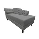 Ver imagem 4 de Recamier Decorativo Divã Styllus Lado Direito Linho Cinza