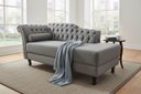 Ver imagem 1 de Recamier Decorativo Divã Styllus Lado Direito Linho Cinza