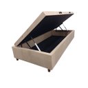 Ver imagem 3 de Base Box Baú Solteiro com Pistão a Gás Estrutura Reforçada 88x188cm Smart Yescasa Bege