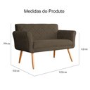 Ver imagem 5 de Sofá Namoradeira 02 Lugares Isabela Linho Cores - DS Estofados - CACAU