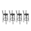 Ver imagem 1 de Kit 4 Banquetas Alta Preta Cozinha Gourmet Americana Balcão:cerveja