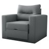 Sofá Cama 1 Lugar Italo Suede Cinza - 2