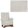 Poltrona de Amamentação Manuela com Puff Bebê Completo: Boucle Natural - 3