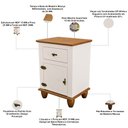 Ver imagem 5 de Mesa de Cabeceira 1 Porta 1 Gaveta 50cm Provençal Alegra S05 Off White Nogueira - Lyam Decor