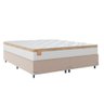 Cama Box Casal Queen Colchão Molas Ensacadas Real 158x198x65cm Branco / Bege - Suporta até 130kg - 2