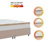 Cama Box Casal Queen Colchão Molas Ensacadas Real 158x198x65cm Branco / Bege - Suporta até 130kg - 5