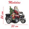 Enfeite Natal Musical Papai Noel Motoqueiro Com LED 30cm - 2