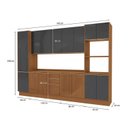 Ver imagem 3 de Cozinha Compacta Modulada 6 Peças com Torre Quente e Paneleiro Vibra Marrom/Canela/Grafite