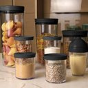 Ver imagem 3 de Kit 6 Farinheiros Porta Temperos Farofa Uz 500ml Condimentos com Tampa de Dupla Abertura Pretos