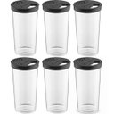 Ver imagem 1 de Kit 6 Farinheiros Porta Temperos Farofa Uz 500ml Condimentos com Tampa de Dupla Abertura Pretos