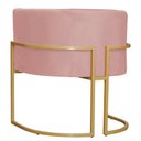 Ver imagem 4 de Poltrona Decorativa Sala Estar Recepção Escritório Luana Base Gold Veludo Rosa - Montanaris Decor
