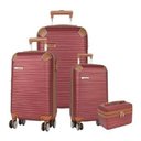 Ver imagem 1 de Conjunto com 3 Malas de Viagem + 1 Frasqueira Polo King - Material em Abs - Cor Vinho