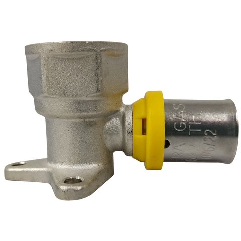Cotovelo Fêmea Flange Prensar Gás 20mmx1/2" Multicamada Sferagas Kit com 6 Unidades
